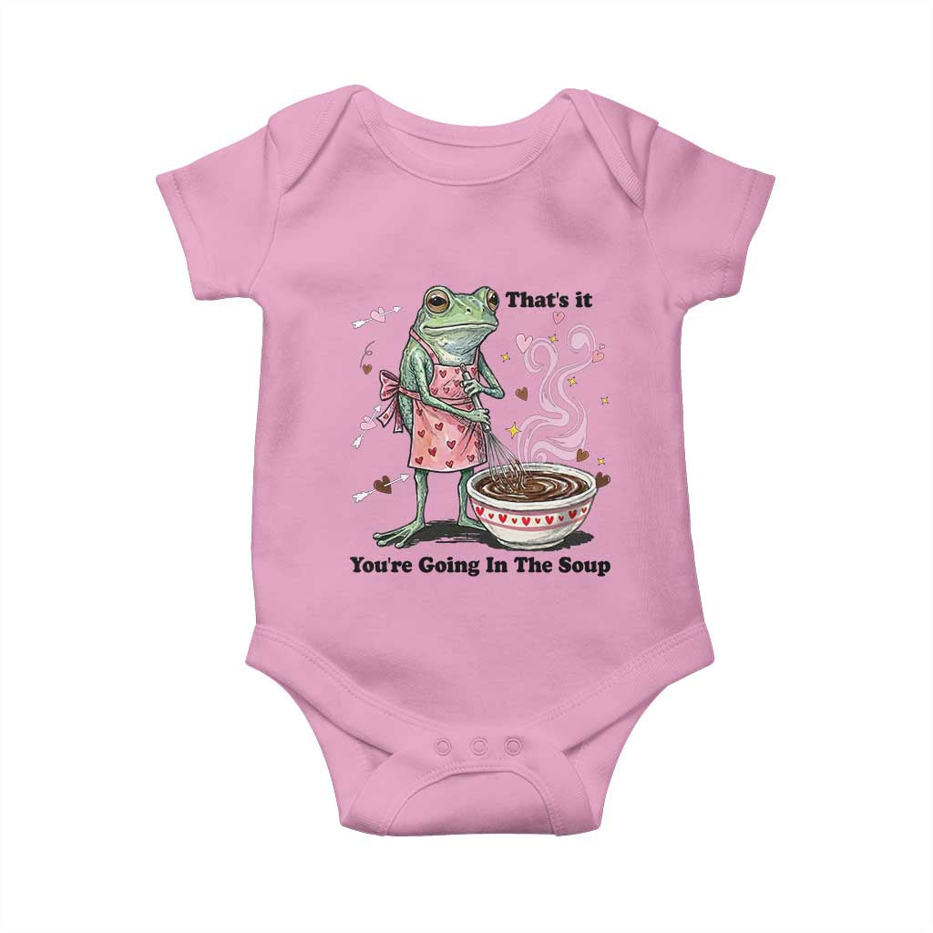 Funny Frog Valentine Meme Baby Onesie That Is It You Are Going In The Soup