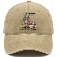 Funny Frog Valentine Meme Washed Cotton Baseball Cap That Is It You Are Going In The Soup