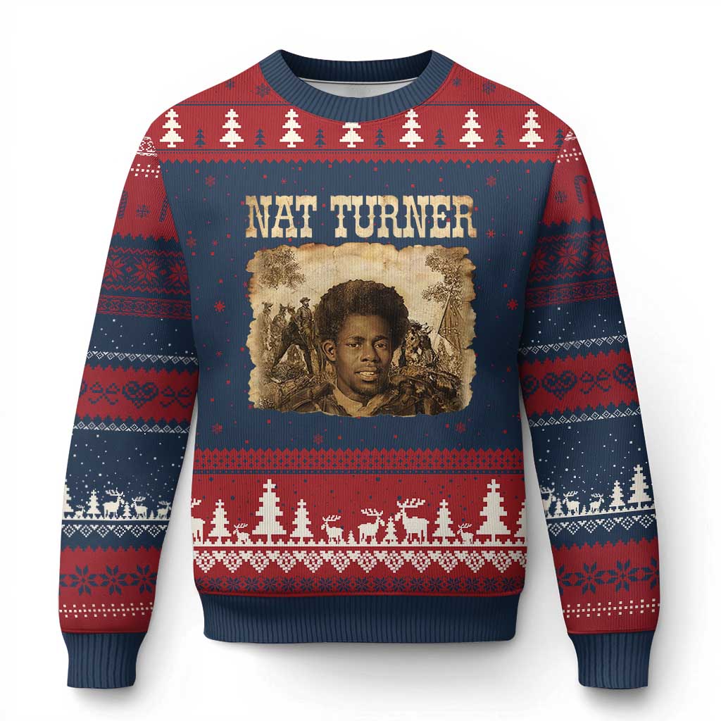 Nat Turner Ugly Christmas Sweater Black History African American