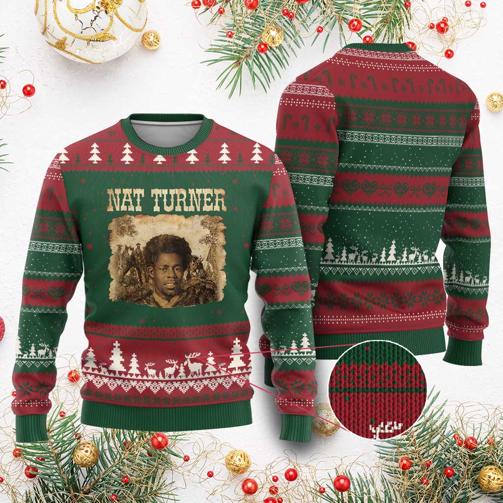 Nat Turner Ugly Christmas Sweater Black History African American