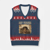 Nat Turner V-Neck Knit Sweater Vest Black History African American