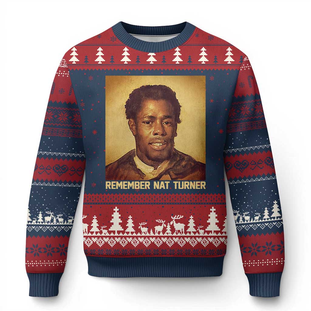 Nat Turner Ugly Christmas Sweater Black History Month
