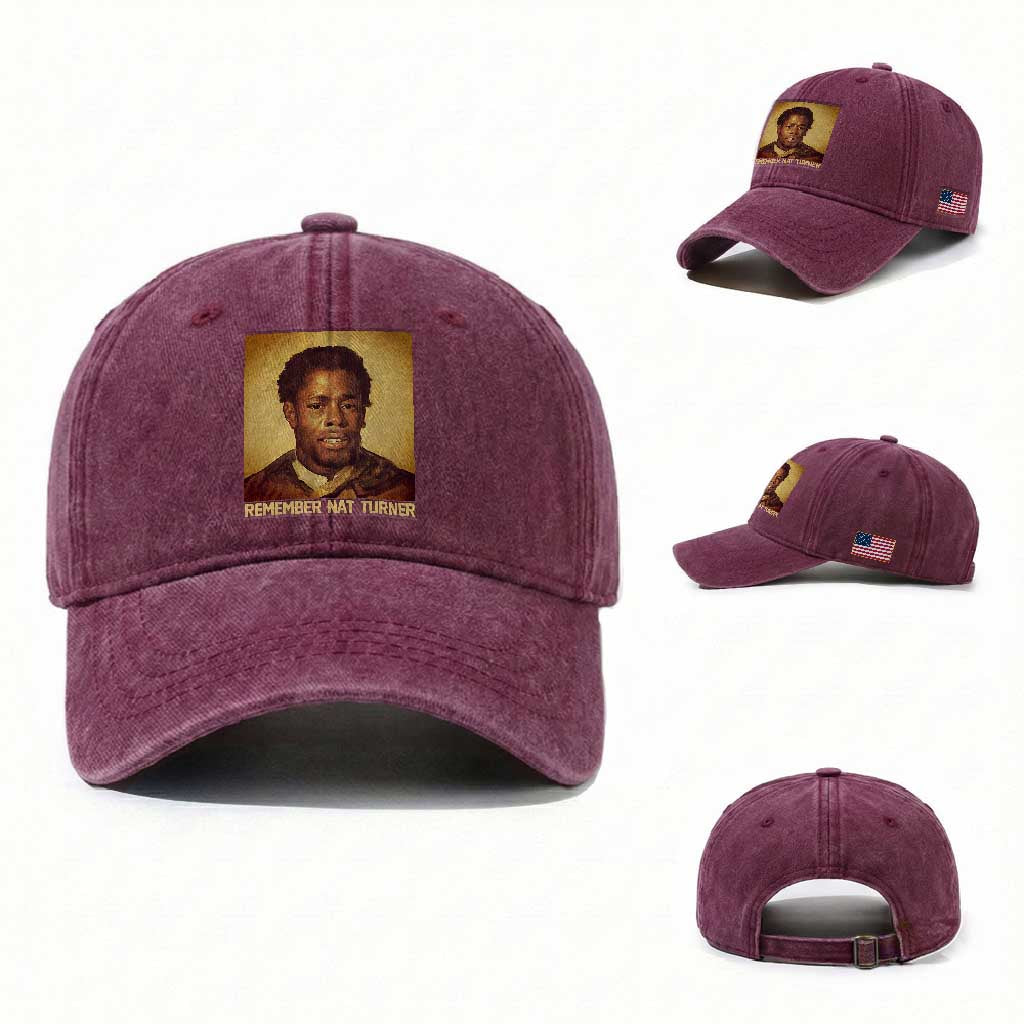 Nat Turner Washed Cotton Baseball Cap Black History Month