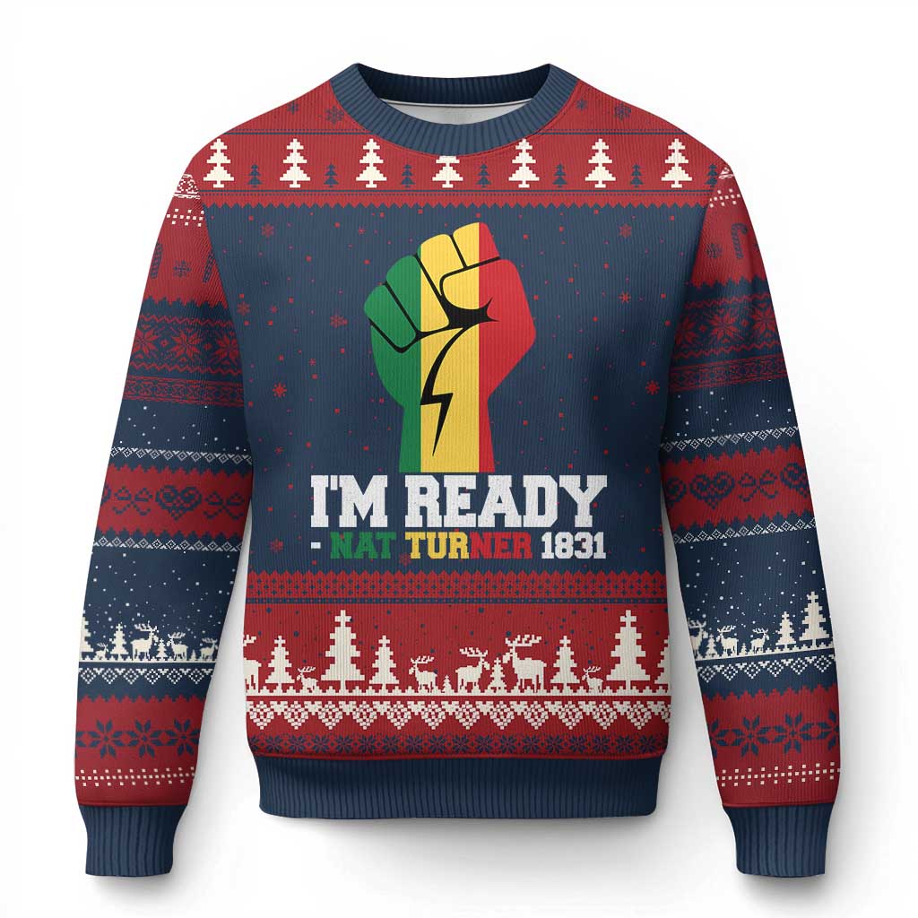 Nat Turner Quote Ugly Christmas Sweater Black History African American