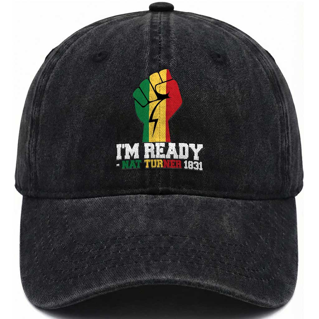Nat Turner Quote Washed Cotton Baseball Cap Black History African American
