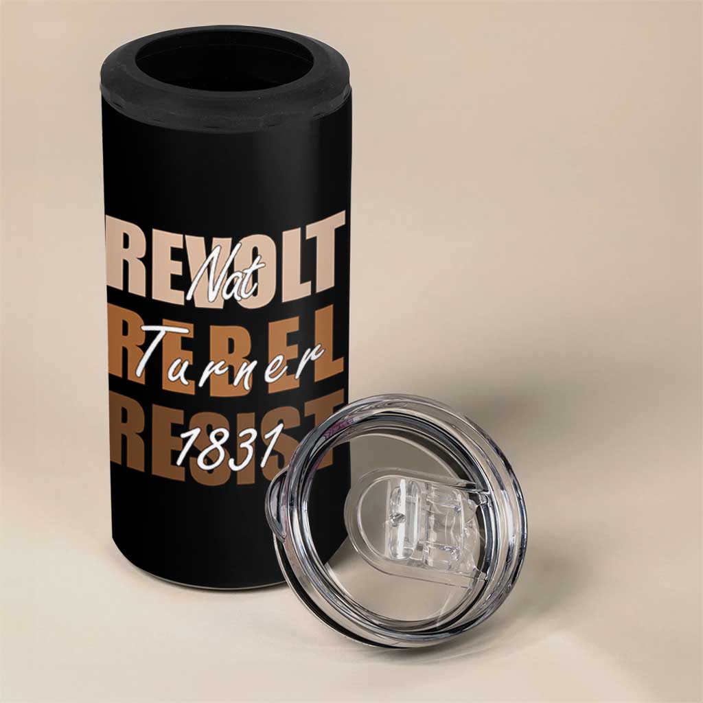 Nat Turner Quote 4 in 1 Can Cooler Tumbler Black History Month