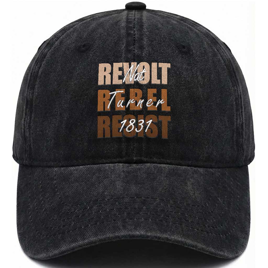 Nat Turner Quote Washed Cotton Baseball Cap Black History Month