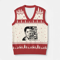 Nat Turner Quote V-Neck Knit Sweater Vest Black History Hero Y'all Gone Learn Today