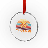 Tsalagi Seven Pointed Star Crystal Glass Ornament Cherokee Native American Heritage