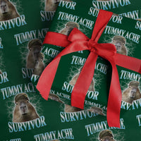Tummy Ache Survivor Wrapping Paper Roll Funny Capybara Meme For Animal Lover - Wonder Print Shop