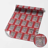Tummy Ache Survivor Wrapping Paper Roll Funny Cute Cat Meme - Wonder Print Shop
