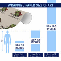 Tummy Hurts Funny Medieval Frog Wrapping Paper Roll Dark Fantasy Meme