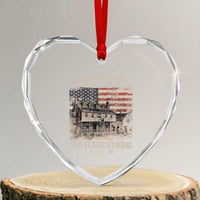 Tun Tavern 250th Anniversary Heart Crystal Glass Ornament Patriotic Veteran Military Gift American Flag - Wonder Print Shop