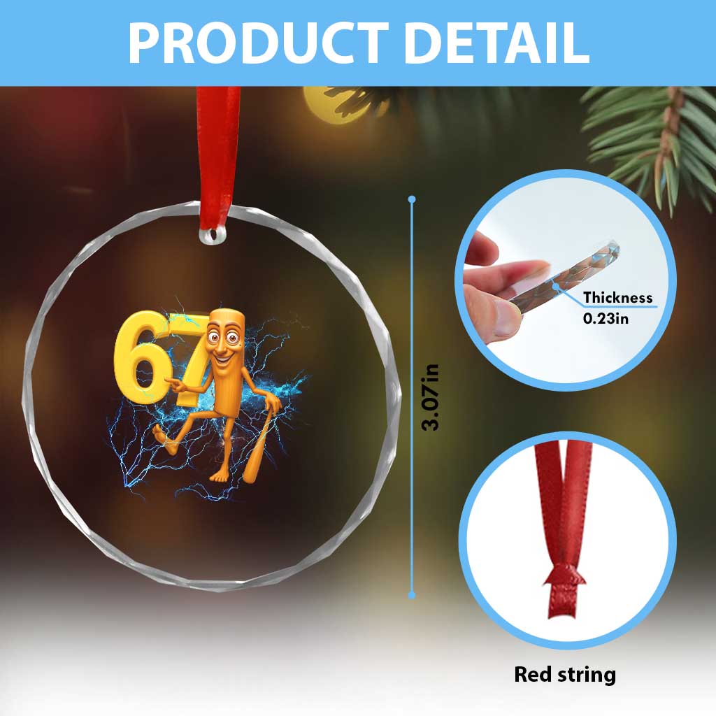Tung Tung Sahur Six Seven Meme Crystal Glass Ornament Funny Gen Z Alpha Gift - Wonder Print Shop