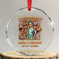 Tung Tung Tung Sahur 250 Years American Crystal Glass Ornament Funny Brainrot Meme 4th of July