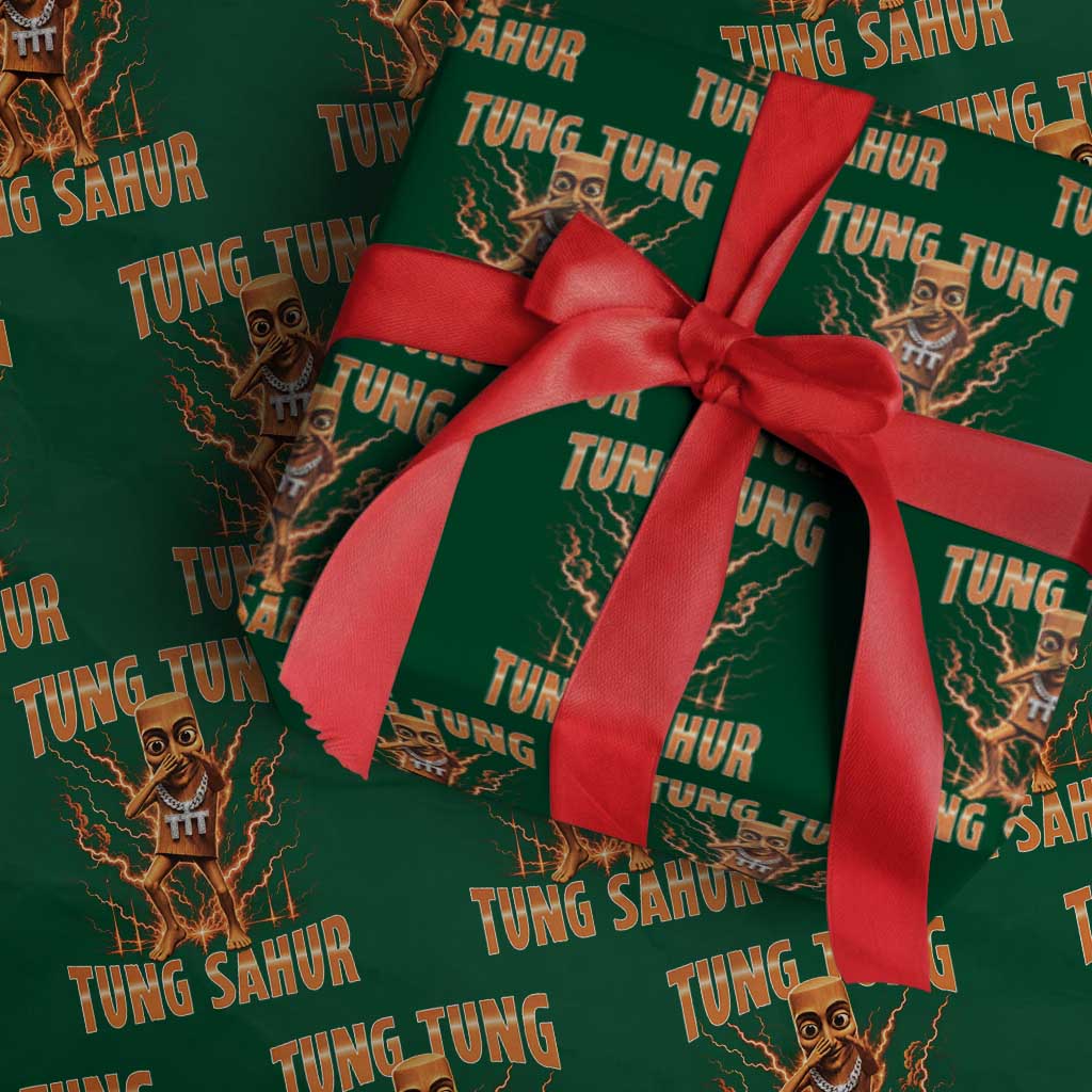 Tung Tung Tung Sahur is Calling Scuba Dance Meme Wrapping Paper Roll Italian Brainrot