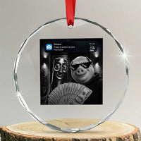 Tung Tung Tung Sahur John Pork Meme Brainrot Crystal Glass Ornament There Is Motion At Your Front Door