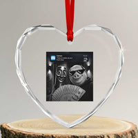 Tung Tung Tung Sahur John Pork Meme Brainrot Heart Crystal Glass Ornament There Is Motion At Your Front Door