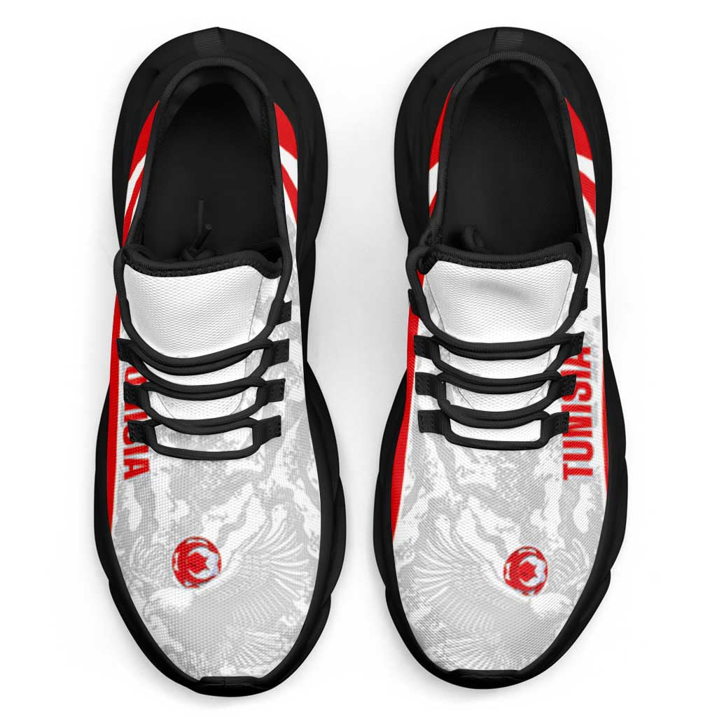 Tunisia 2026 Football Clunky Sneakers Eagles of Carthage Grunge Curve Stylized - Wonder Print Shop