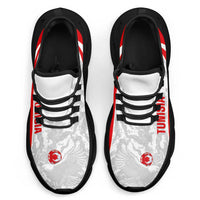 Tunisia 2026 Football Clunky Sneakers Eagles of Carthage Grunge Curve Stylized - Wonder Print Shop