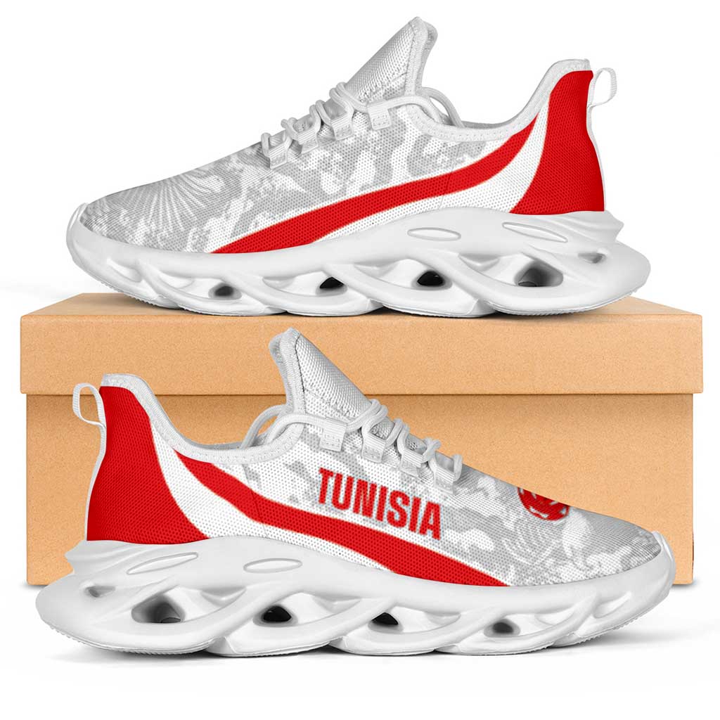 Tunisia 2026 Football Clunky Sneakers Eagles of Carthage Grunge Curve Stylized - Wonder Print Shop