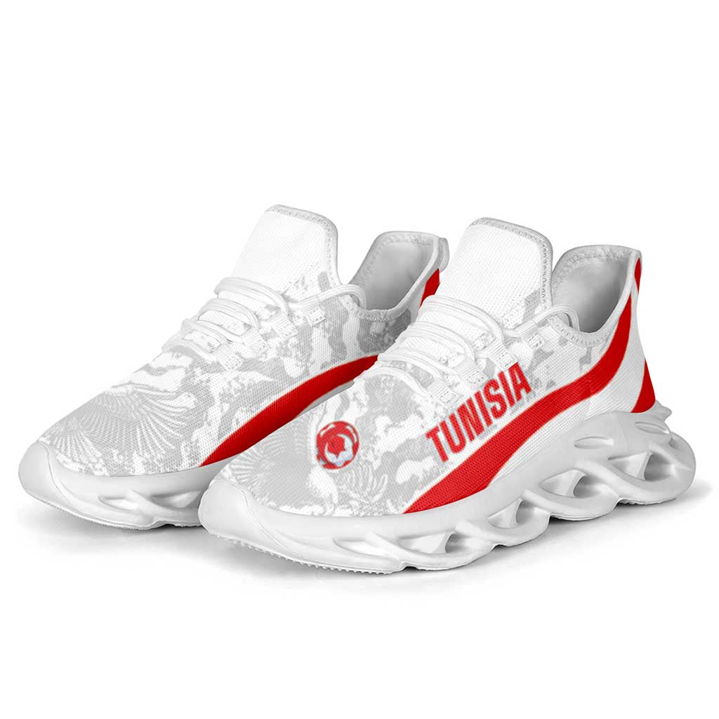 Tunisia 2026 Football Clunky Sneakers Eagles of Carthage Grunge Curve Stylized - Wonder Print Shop
