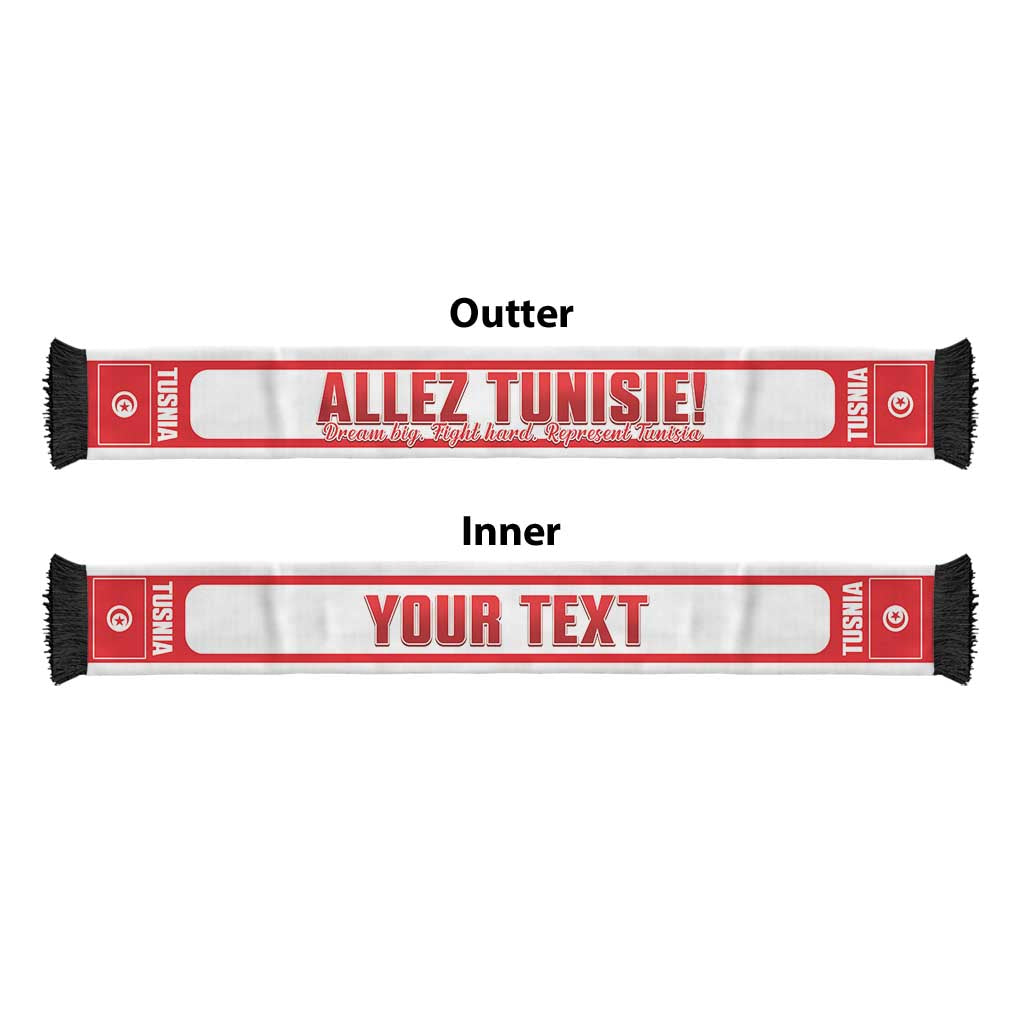 Tunisia 2026 Football Personalized Soccer Scarf Allez Tunisie