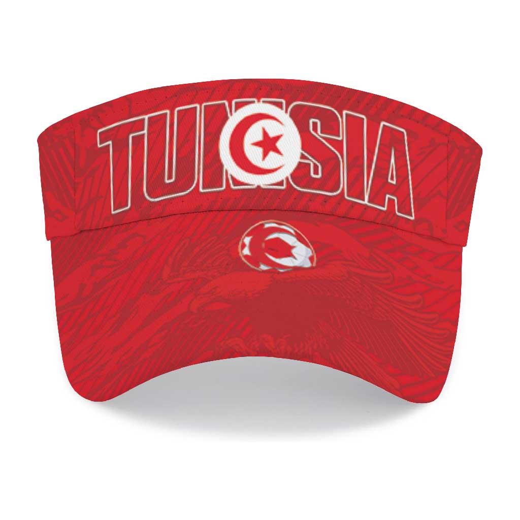 Tunisia 2026 Football Sun Visor Cap Allez Tunisie