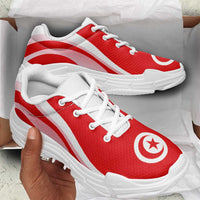 Tunisia Football Chunky Sneakers Flag-Inspired Curve Style
