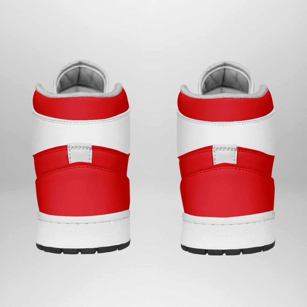 Tunisia High Sneakers AJ1 Classic National Flag Style - Wonder Print Shop