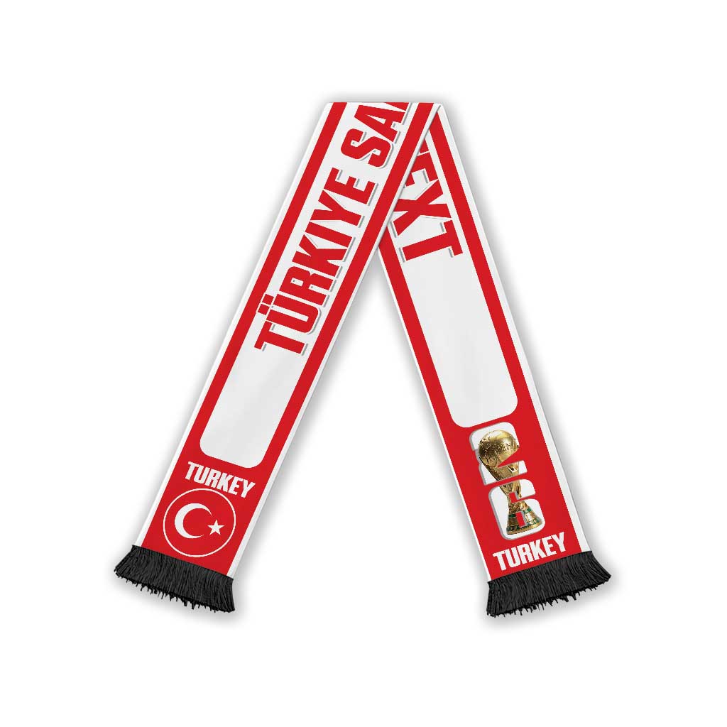 Turkey 2026 Football Personalised Soccer Scarf Turkiye Sampiyon