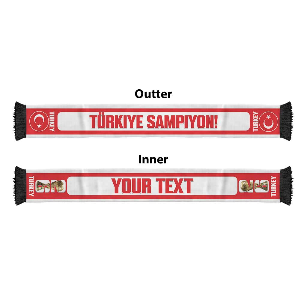 Turkey 2026 Football Personalised Soccer Scarf Turkiye Sampiyon