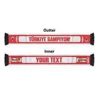 Turkey 2026 Football Personalised Soccer Scarf Turkiye Sampiyon