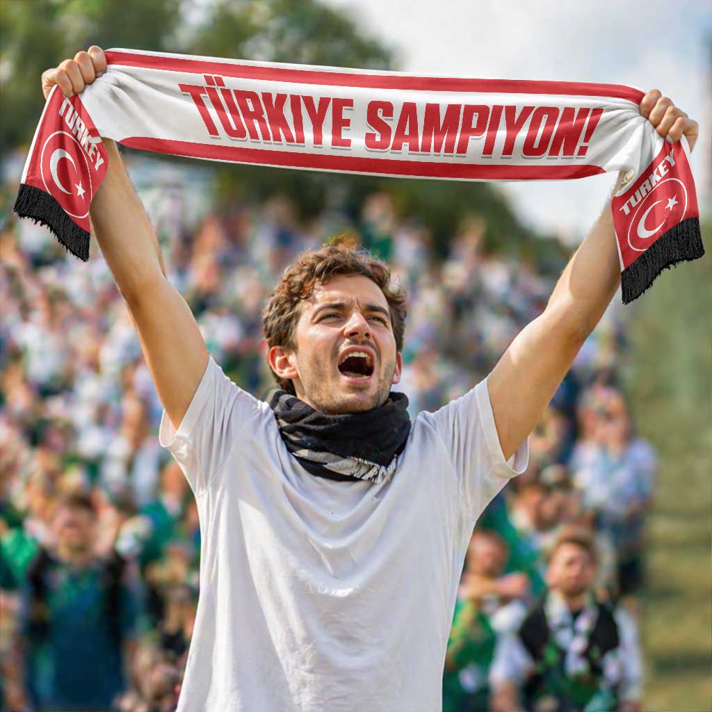 Turkey 2026 Football Personalised Soccer Scarf Turkiye Sampiyon