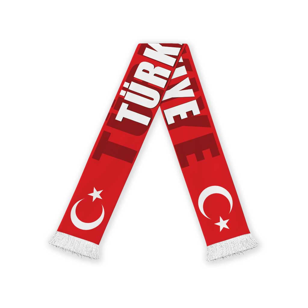 Turkey 2026 Football Soccer Scarf Turkiye Go Crescent-Stars