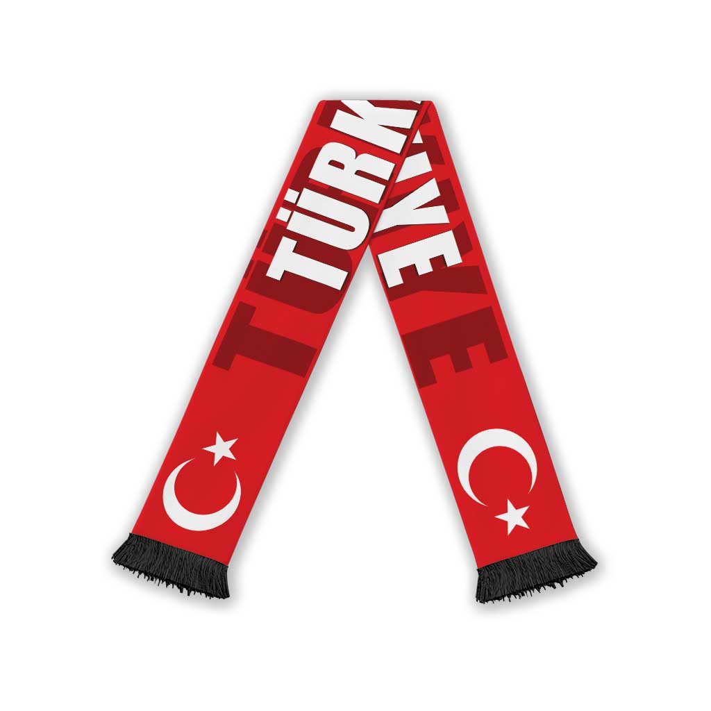 Turkey 2026 Football Soccer Scarf Turkiye Go Crescent-Stars