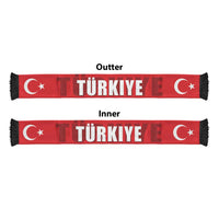 Turkey 2026 Football Soccer Scarf Turkiye Go Crescent-Stars