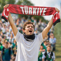 Turkey 2026 Football Soccer Scarf Turkiye Go Crescent-Stars