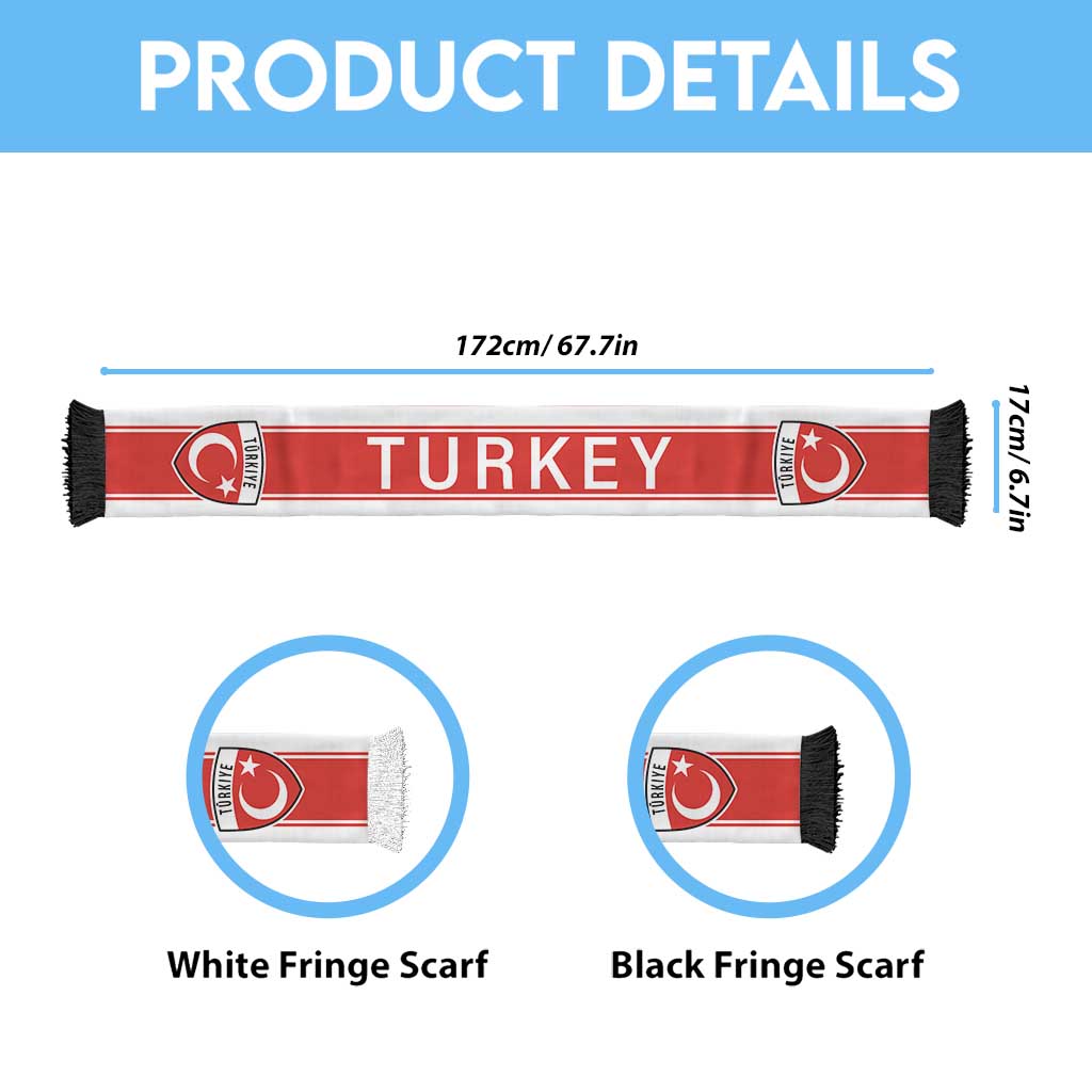 Turkey World Football 2026 Soccer Scarf Go Crescent Stars Road To Glory