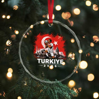 Turkish Soccer 2026 Crystal Glass Ornament Turkey Football Fan Vintage Turkish Pride