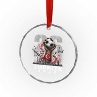 Turkish Soccer Crystal Glass Ornament Turkey Football Fan Vintage Turkish Pride
