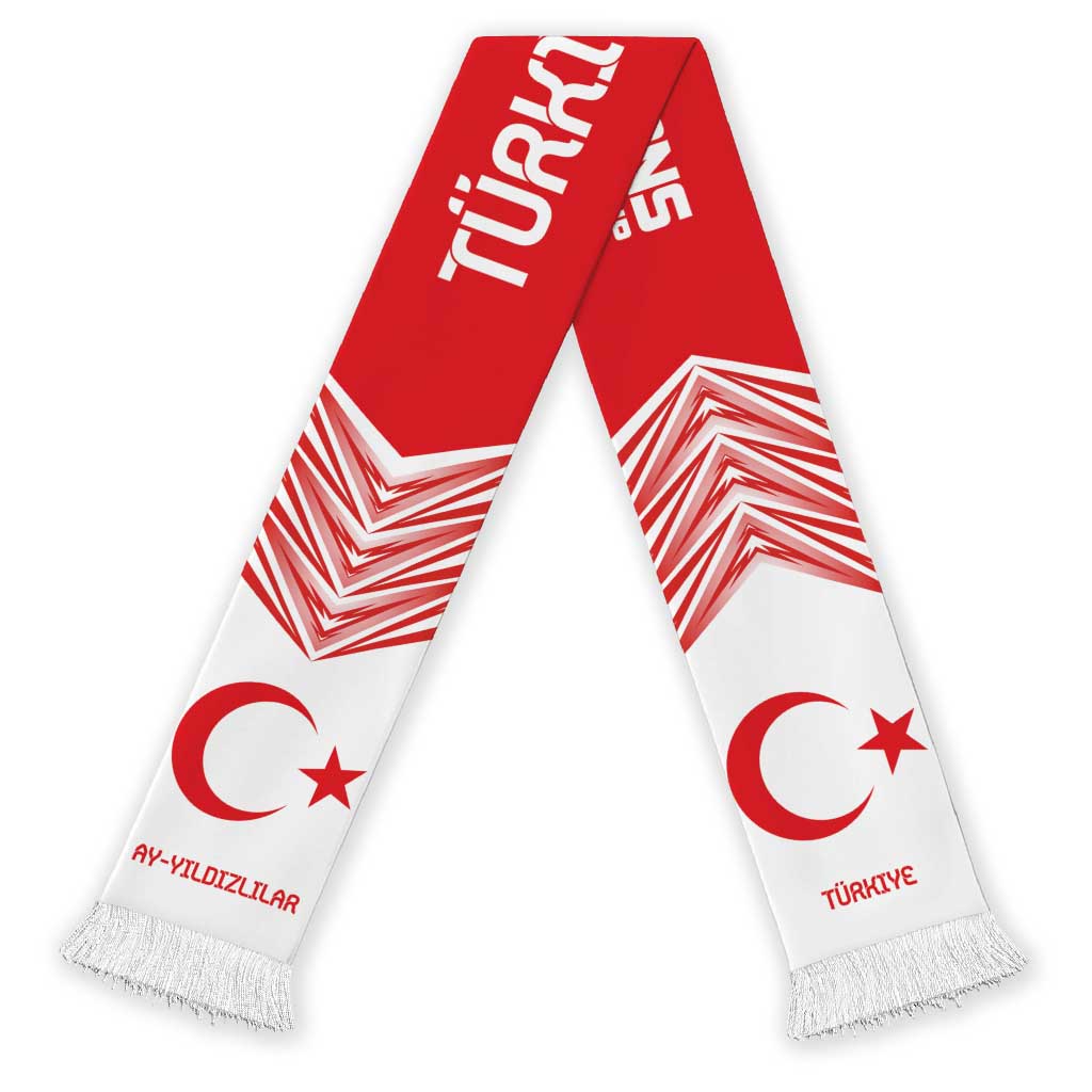 Turkiye Football Nations 2026 Soccer Scarf Sporty Pattern