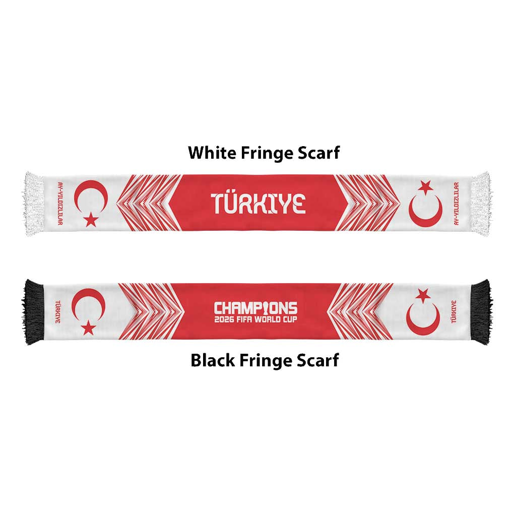 Turkiye Football Nations 2026 Soccer Scarf Sporty Pattern