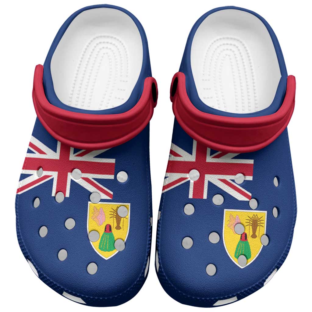 Turks and Caicos Clogs Shoes Heritage Palette Flag-Inspired - Wonder Print Shop