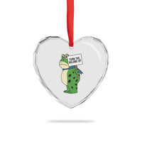 Turn The Volume Up Heart Crystal Glass Ornament Resist Frog Portland Protest - Wonder Print Shop