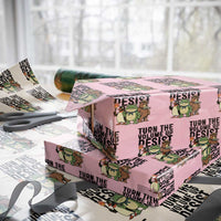 Turn The Volume Up Resist Wrapping Paper Roll Portland Frog Bear Penguin Protester - Wonder Print Shop