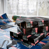 Turn The Volume Up Wrapping Paper Roll Statue of Liberty Patriotic American Flag - Wonder Print Shop