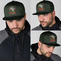 Tuskegee Airmen 332nd Spit Fire Snapback Cap Camo Moss Green - Wonder Print Shop