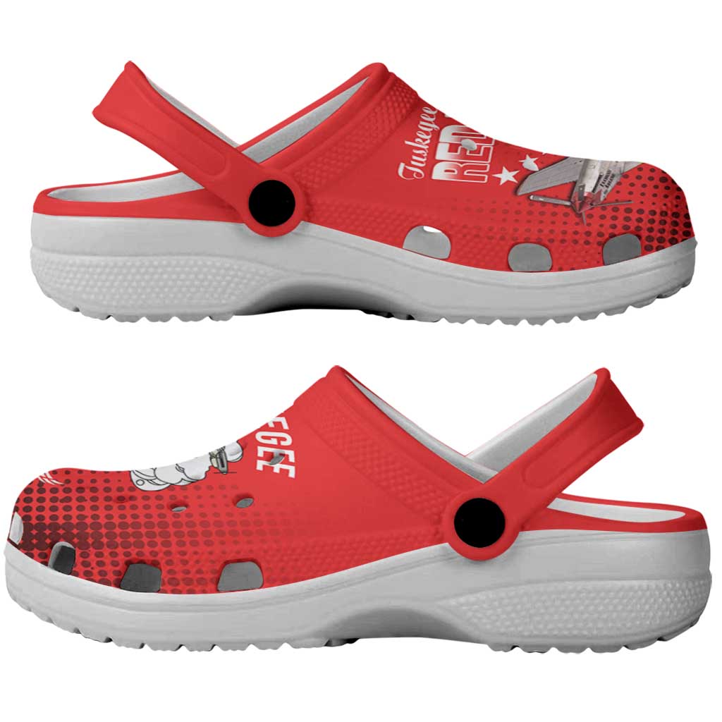 Tuskegee Airmen Red Tails Clogs Shoes 332nd Fighter Group WWII Tribute Red Style - Wonder Print Shop