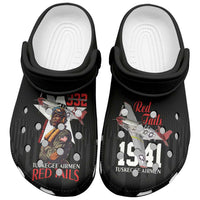 Tuskegee Airmen Red Tails Clogs Shoes African American Pilots Heritage Black Style - Wonder Print Shop